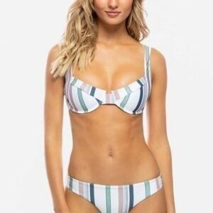 Tavik Sawyer White Black 2 Piece Bikini Swim Swimsuit Size Small